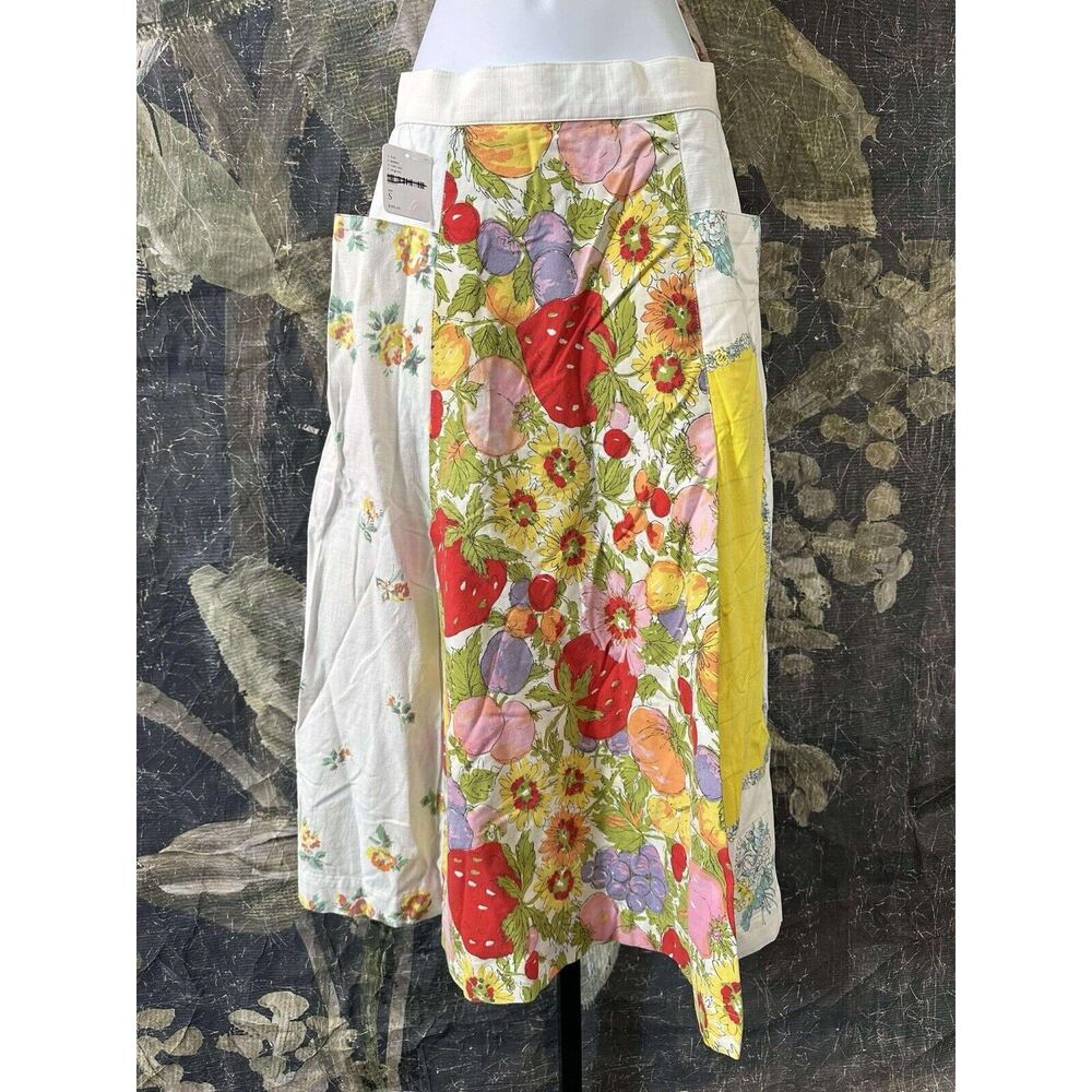 Floral Patchwork Midi Skirt